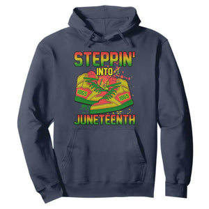 Steppin' Into Juneteenth 1865 Hoodie African American History Pride TS02 Navy Print Your Wear