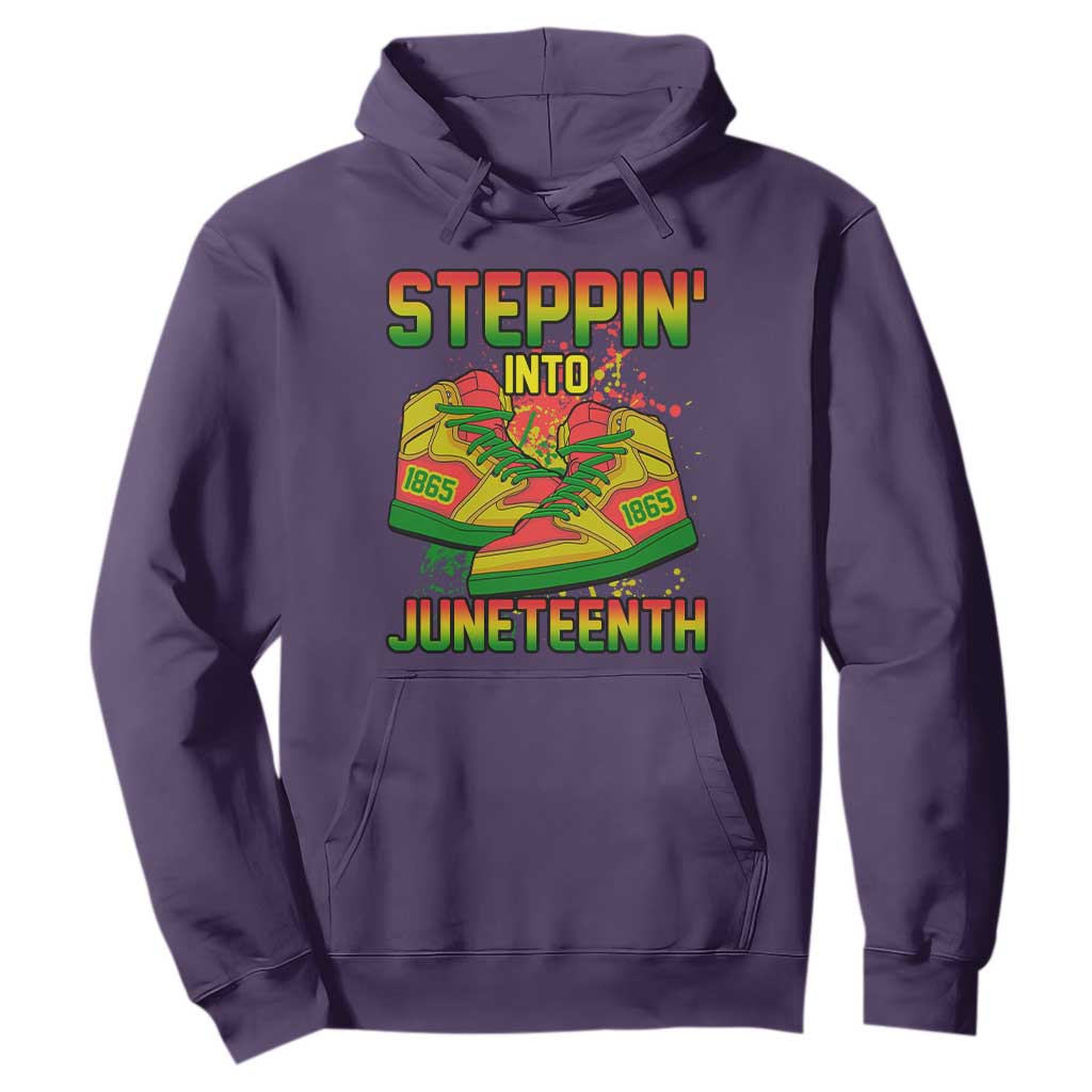 Steppin' Into Juneteenth 1865 Hoodie African American History Pride TS02 Purple Print Your Wear