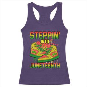 Steppin' Into Juneteenth 1865 Racerback Tank Top Freedom Day African American Pride TS02 Purple Print Your Wear