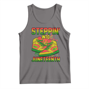 Steppin' Into Juneteenth 1865 Tank Top Freedom Day African American Pride TS02 Deep Heather Print Your Wear