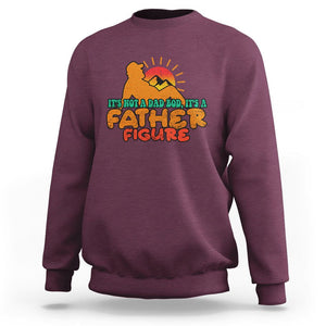 Funny Dad Sweatshirt It's Not A Dad Bod It's A Father Figure Retro TS02 Maroon Print Your Wear