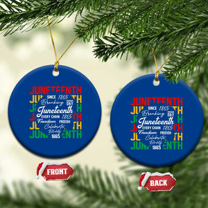 Juneteenth 1865 Ceramic Ornament Celebrate Black Freedom Breaking Every Chain TS02 1pc Blue Print Your Wear