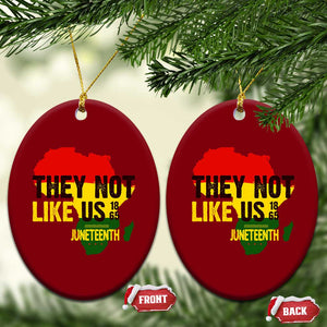 They Not Like Us Juneteenth 1865 Ceramic Ornament Afrocentric Africa Map Black Pride TS02 Print Your Wear