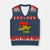 They Not Like Us Juneteenth 1865 V-Neck Knit Sweater Vest Afrocentric Africa Map Black Pride TS02 Navy Red Print Your Wear