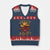 Jelly Posty Cowboy Bandana V-Neck Knit Sweater Vest Funny Country Western Rodeo TS02 Navy Red Print Your Wear