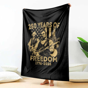 250 Years of Freedom US Presidents Rock Band Throw Blanket Funny Abraham Lincoln George Washington Teddy Roosevelt Concert 1776 to 2026 TS02 Print Your Wear