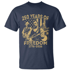 250 Years of Freedom US Presidents Rock Band T Shirt Funny Abraham Lincoln George Washington Teddy Roosevelt Concert 1776 to 2026 TS02 Navy Print Your Wear