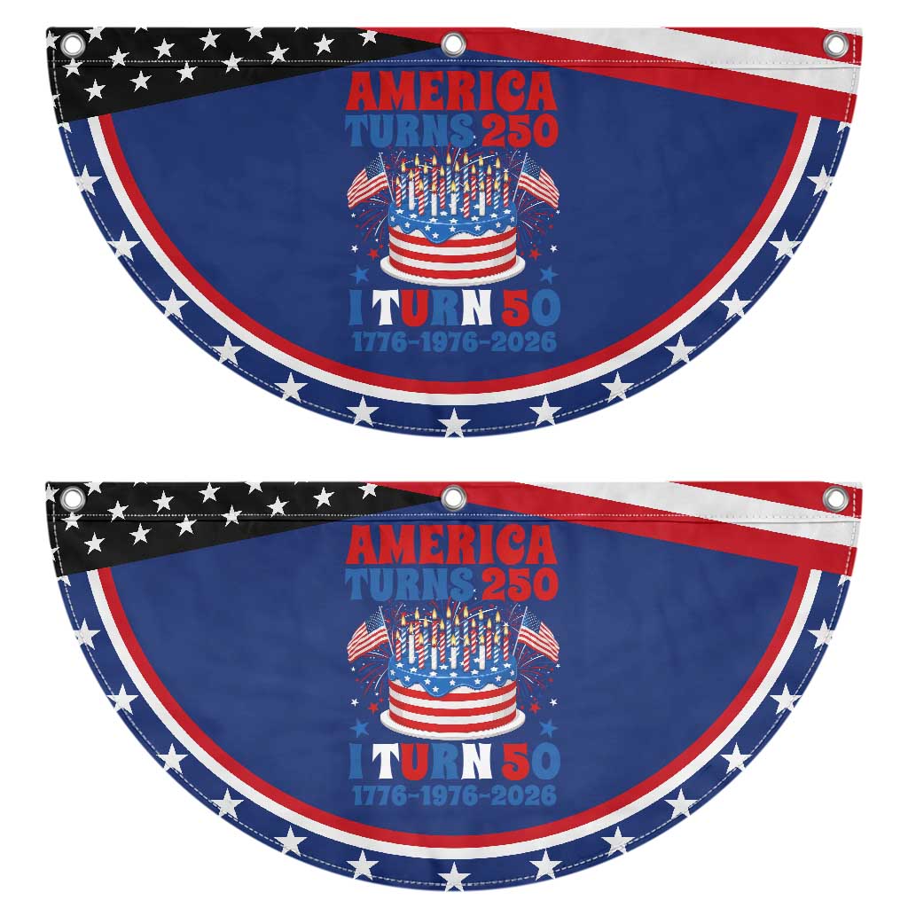 America Turns 250 I Turn 50 Funny 1976 Birthday Patriotic Fan Flag American Flag Cake 1776 to 2026 Semiquincentennial