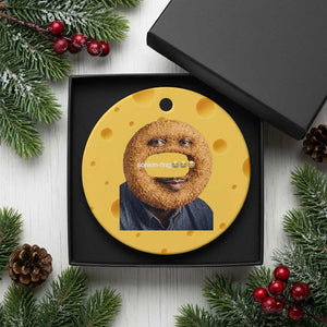 Funny Sonion Ring Cursed Meme Graphic Ceramic Ornament Surreal Deep Fried Onion Ring Joke