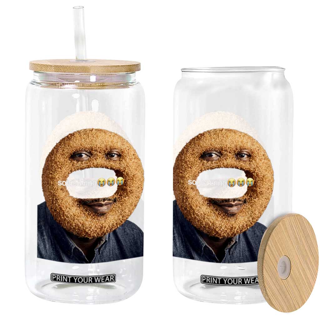 Funny Sonion Ring Cursed Meme Graphic Glass Can Surreal Deep Fried Onion Ring Joke