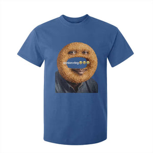 Funny Sonion Ring Cursed Meme Graphic T Shirt For Kid Surreal Deep Fried Onion Ring Joke TS02 Royal Blue Print Your Wear