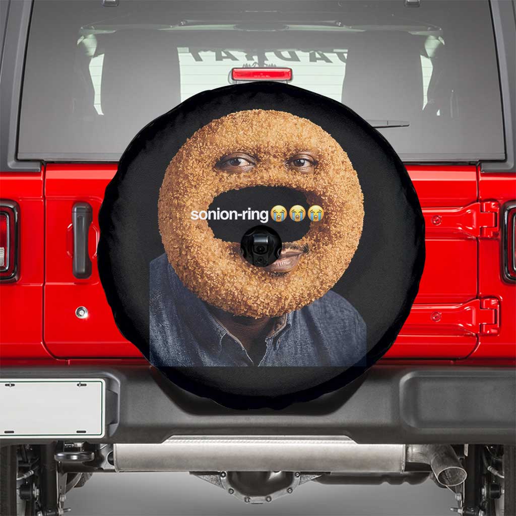 Funny Sonion Ring Cursed Meme Graphic Spare Tire Cover Surreal Deep Fried Onion Ring Joke TS02 Black Print Your Wear