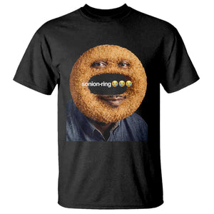 Funny Sonion Ring Cursed Meme Graphic T Shirt Surreal Deep Fried Onion Ring Joke TS02 Black Print Your Wear