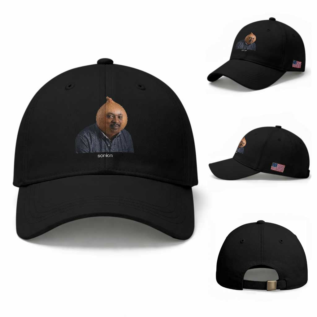 Viral Sonion Surreal Meme Baseball Cap Funny Crying Onion Man Aesthetic Joke