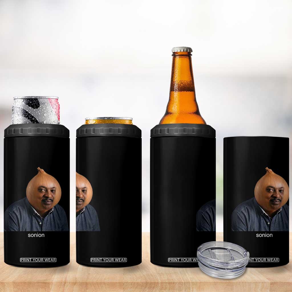 Viral Sonion Surreal Meme 4 in 1 Can Cooler Tumbler Funny Crying Onion Man Aesthetic Joke TS02 Print Your Wear