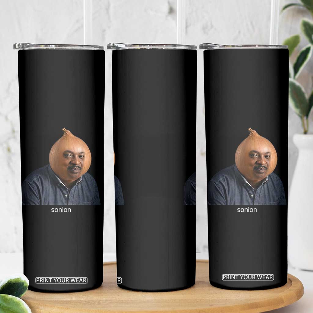 Viral Sonion Surreal Meme Skinny Tumbler Funny Crying Onion Man Aesthetic Joke TS02 Print Your Wear