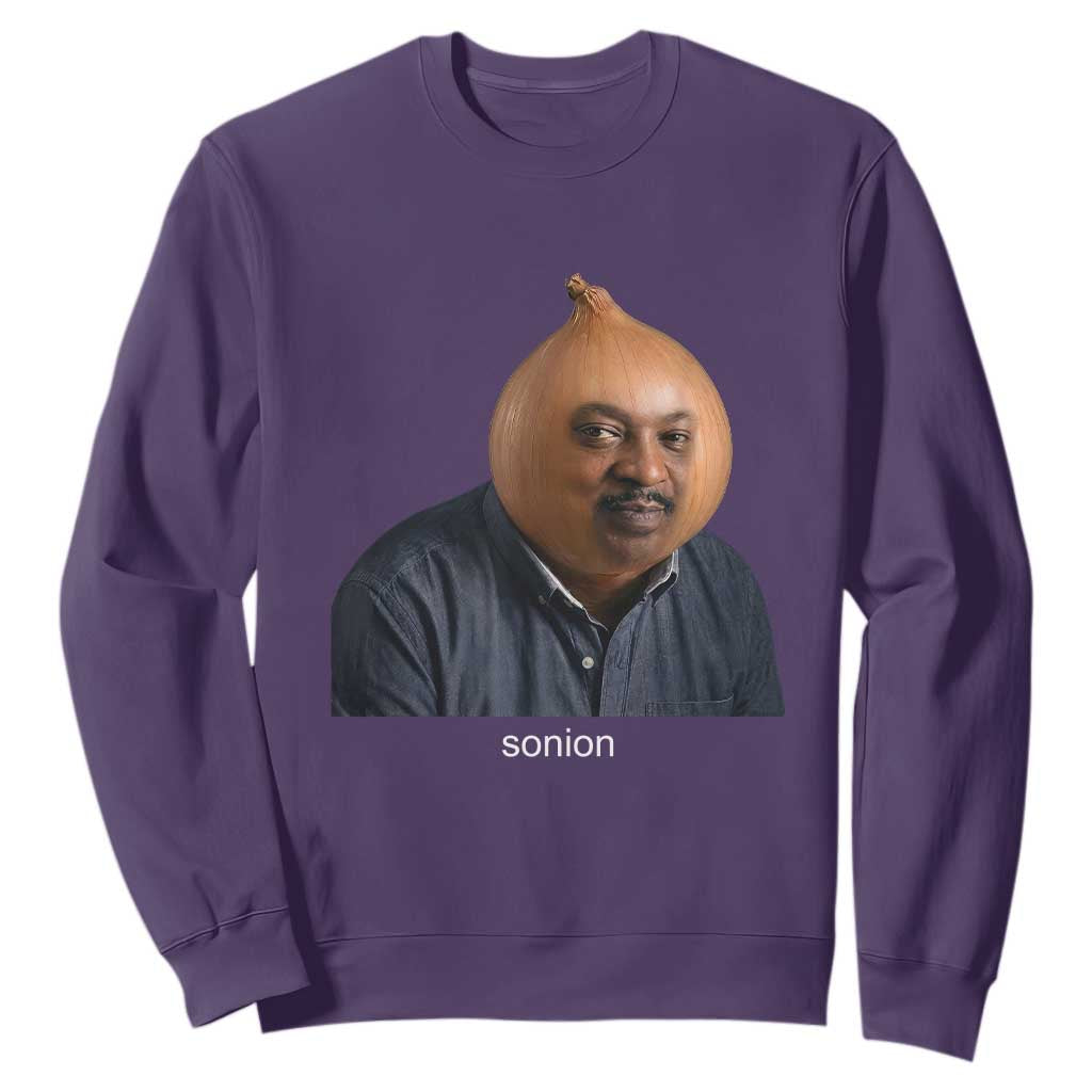 Viral Sonion Surreal Meme Sweatshirt Funny Crying Onion Man Aesthetic Joke