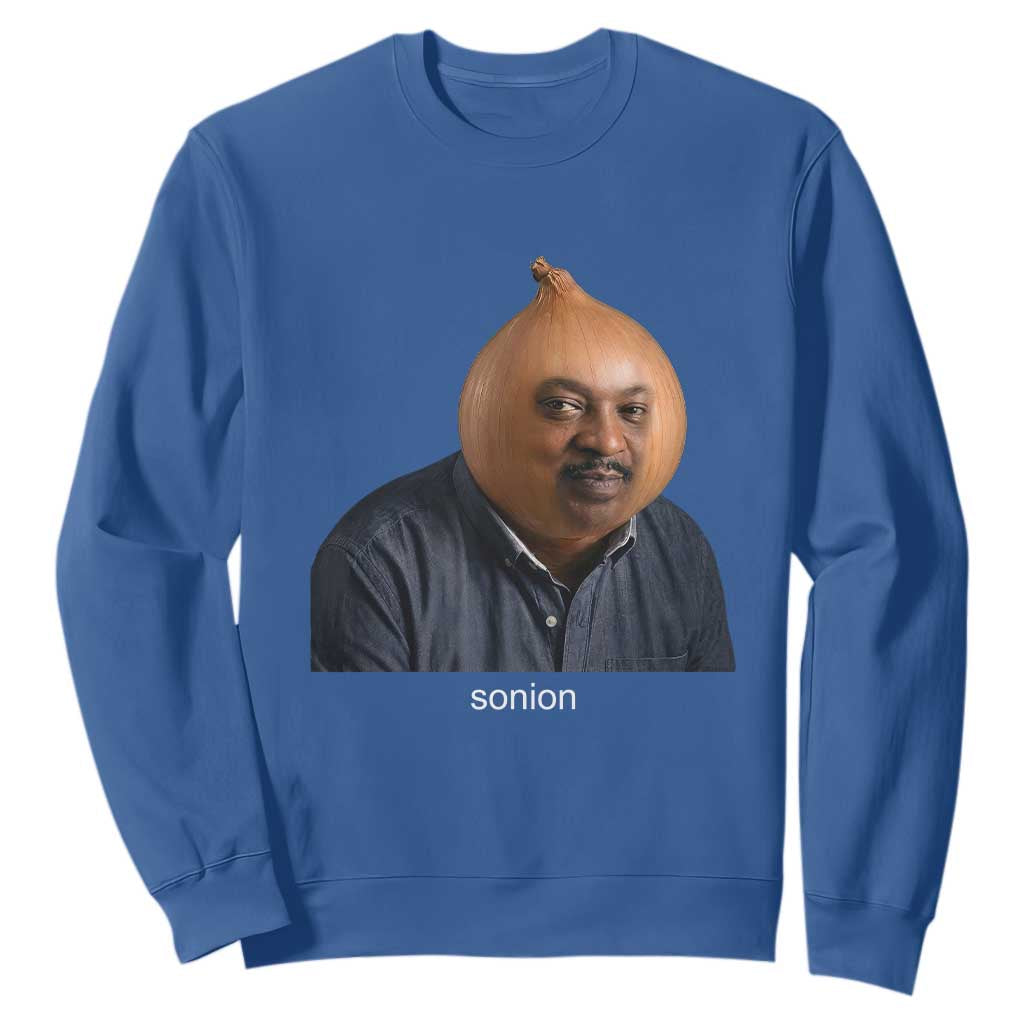 Viral Sonion Surreal Meme Sweatshirt Funny Crying Onion Man Aesthetic Joke