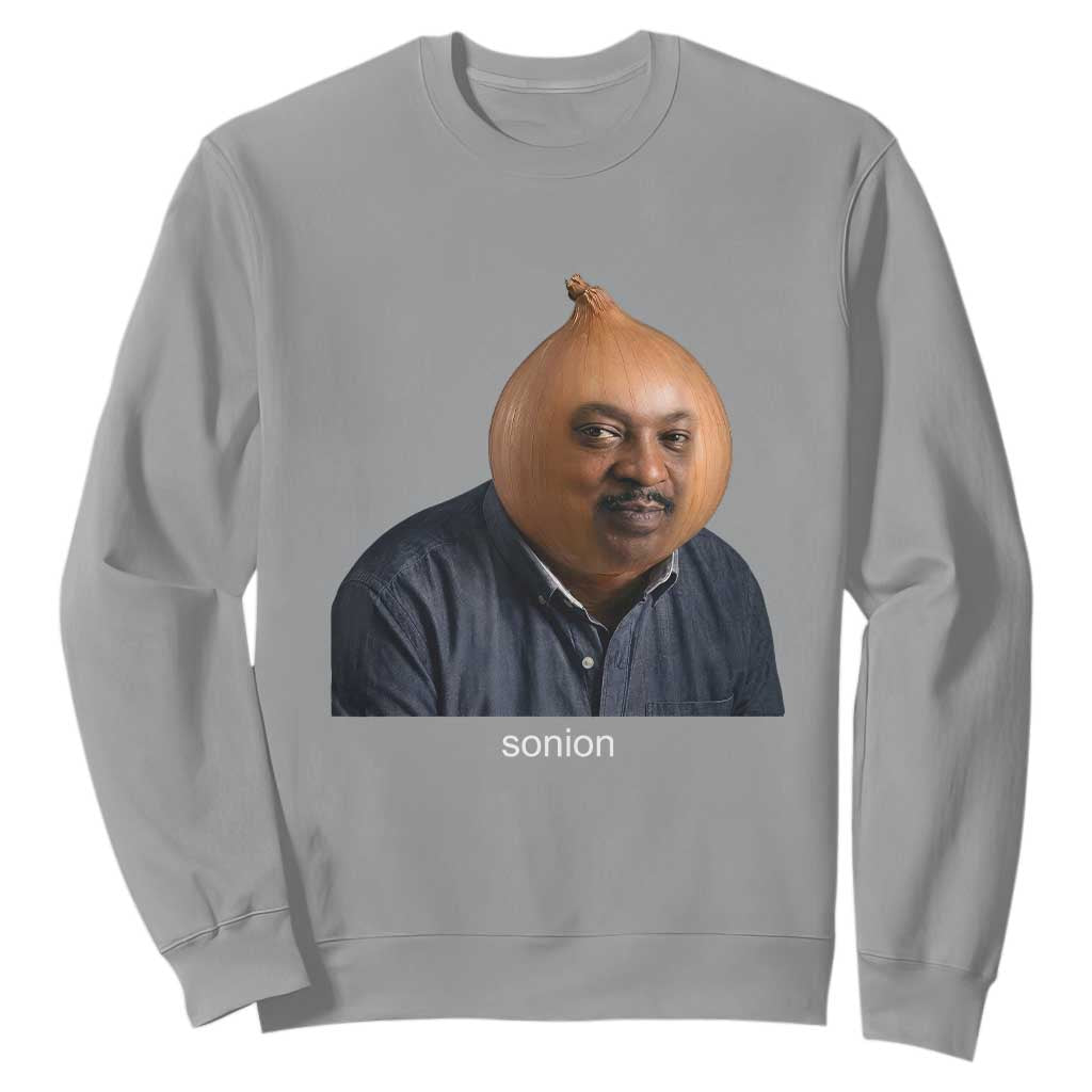Viral Sonion Surreal Meme Sweatshirt Funny Crying Onion Man Aesthetic Joke
