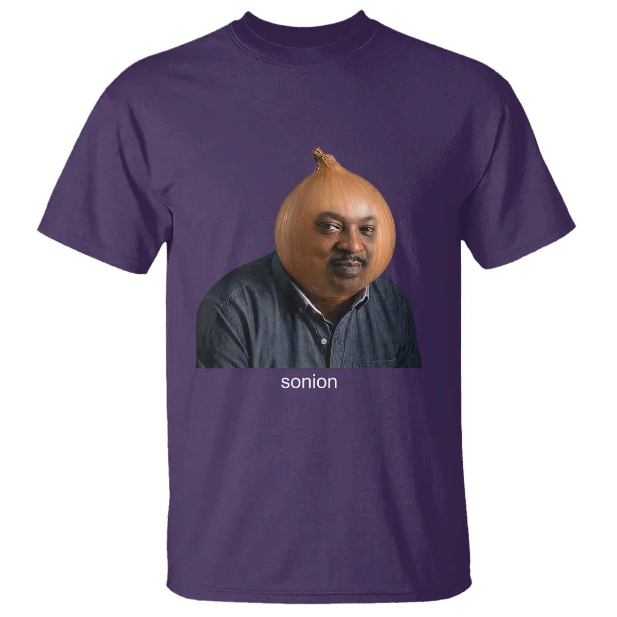 Viral Sonion Surreal Meme T Shirt Funny Crying Onion Man Aesthetic Joke TS02 Purple Print Your Wear