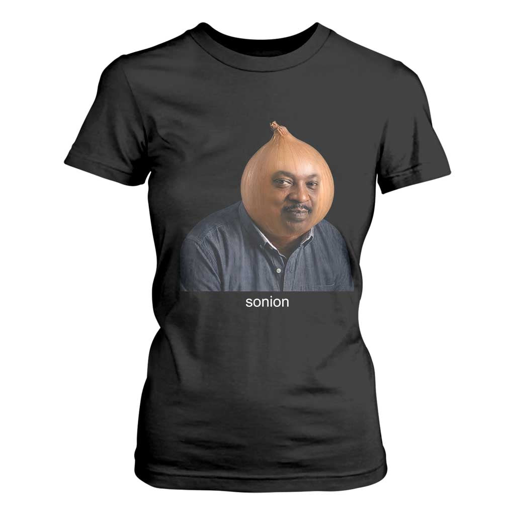 Viral Sonion Surreal Meme T Shirt For Women Funny Crying Onion Man Aesthetic Joke TS02 Black Print Your Wear