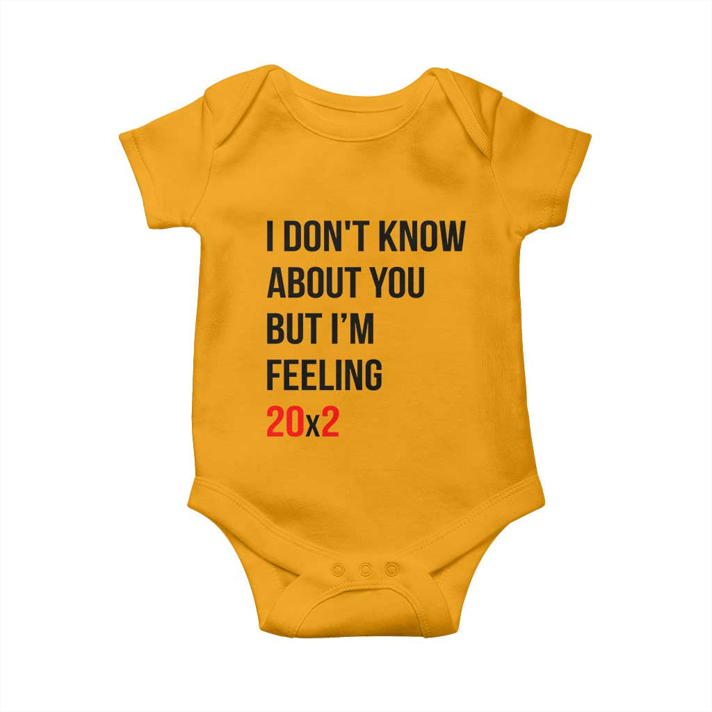 Funny 40th Birthday Pop Culture Lyric Parody Baby Onesie Im Feeling 20x2 40 Years Old Milestone Bday Gag Gift