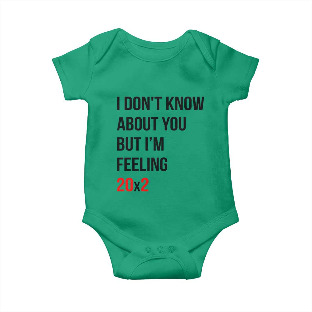 Funny 40th Birthday Pop Culture Lyric Parody Baby Onesie Im Feeling 20x2 40 Years Old Milestone Bday Gag Gift