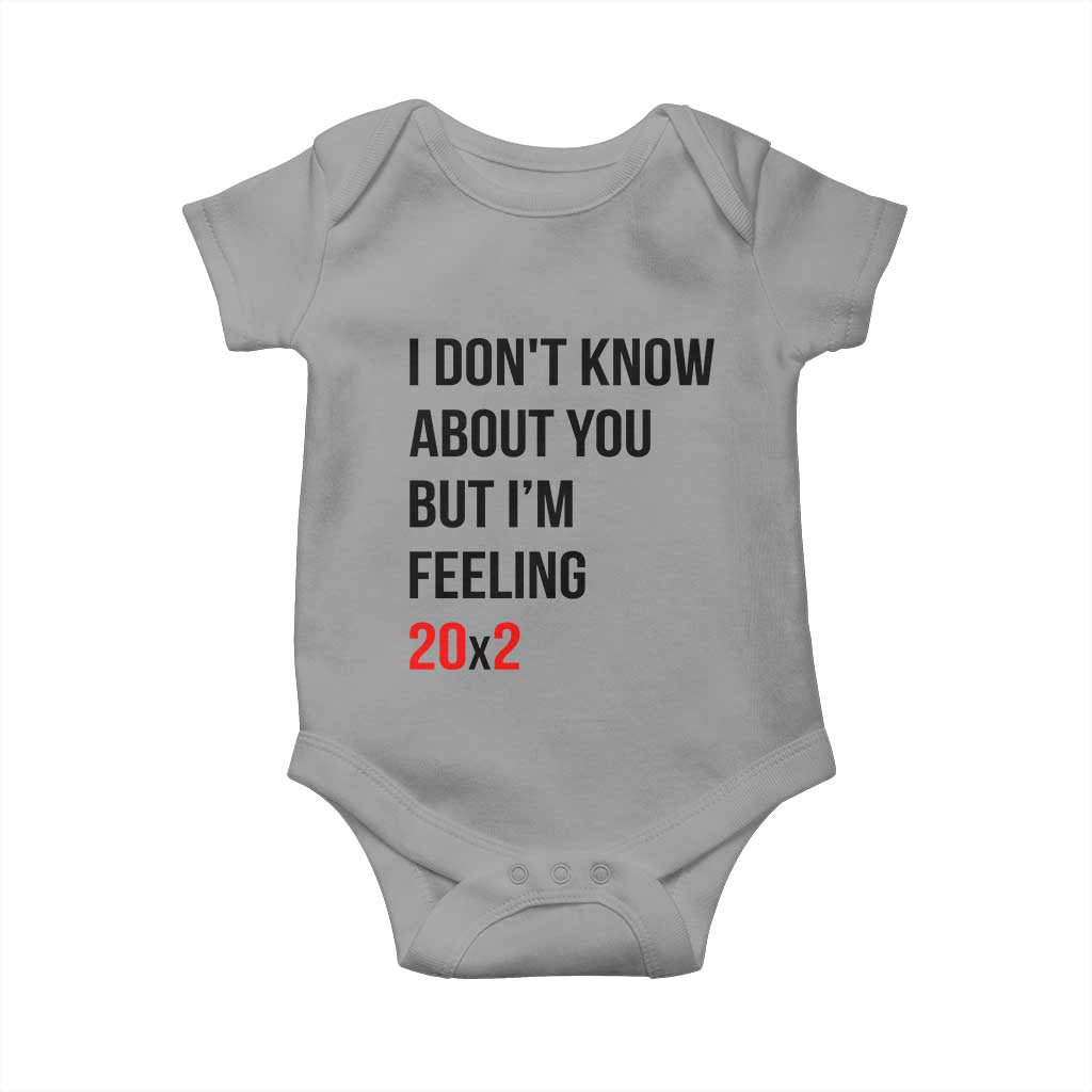 Funny 40th Birthday Pop Culture Lyric Parody Baby Onesie Im Feeling 20x2 40 Years Old Milestone Bday Gag Gift