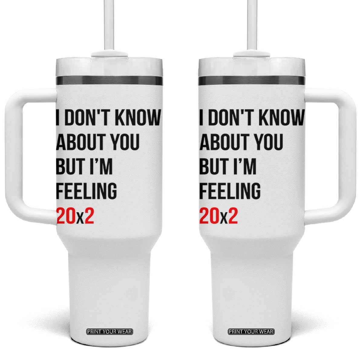 Funny 40th Birthday Pop Culture Lyric Parody Tumbler With Handle Im Feeling 20x2 40 Years Old Milestone Bday Gag Gift
