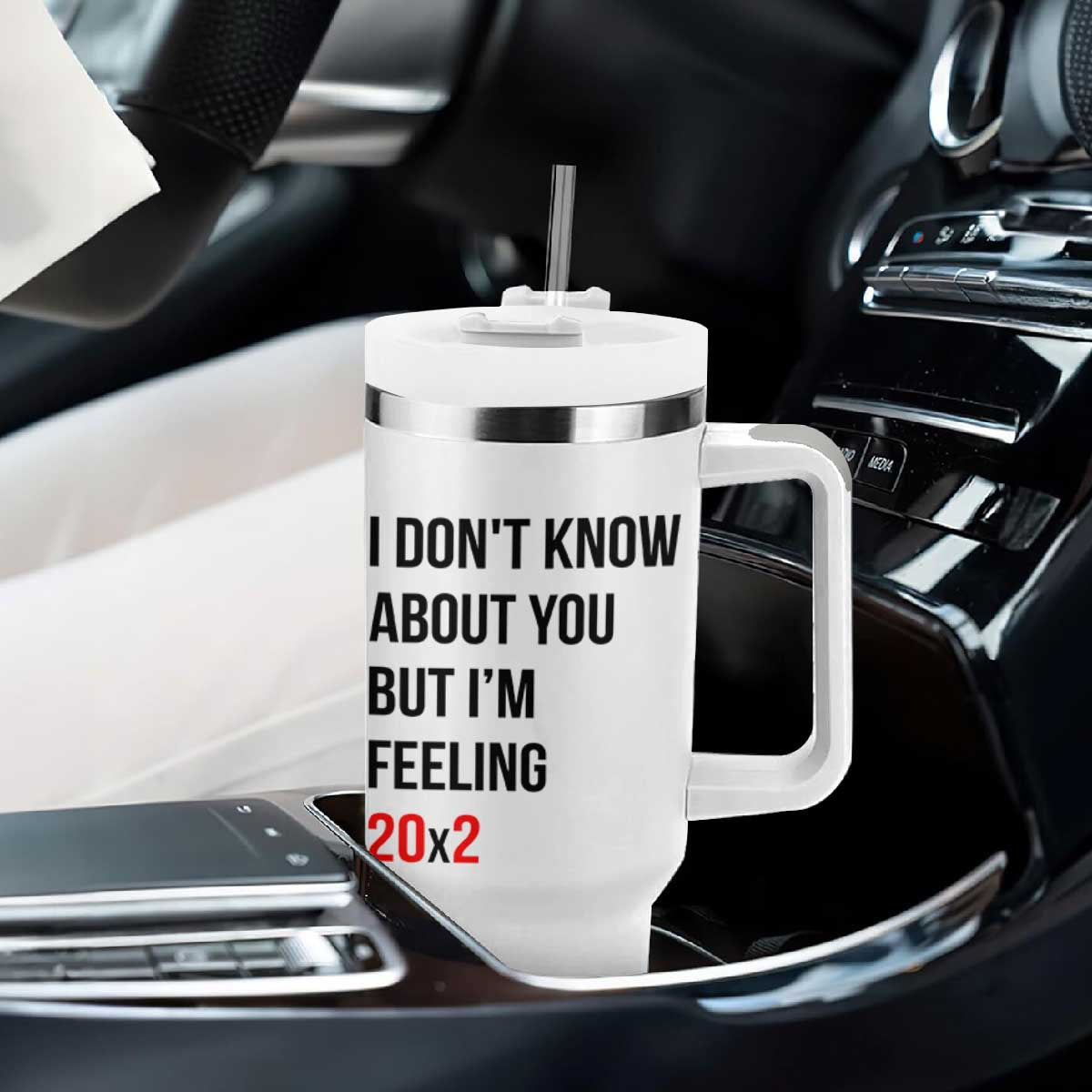 Funny 40th Birthday Pop Culture Lyric Parody Tumbler With Handle Im Feeling 20x2 40 Years Old Milestone Bday Gag Gift