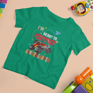 Crush Kindergarten T Shirt For Kid Monster Truck I'm Ready First Day Back To School Retro TS02 Irish Green Printyourwear