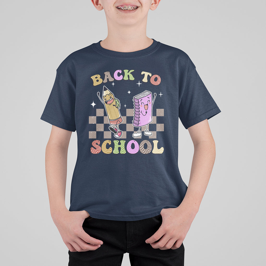 Welcome Back To School T Shirt For Kid Happy First Day Of School Cute Retro Groovy TS02 Printyourwear