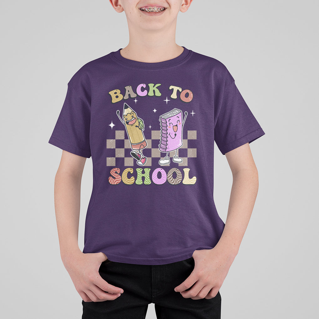 Welcome Back To School T Shirt For Kid Happy First Day Of School Cute Retro Groovy TS02 Printyourwear