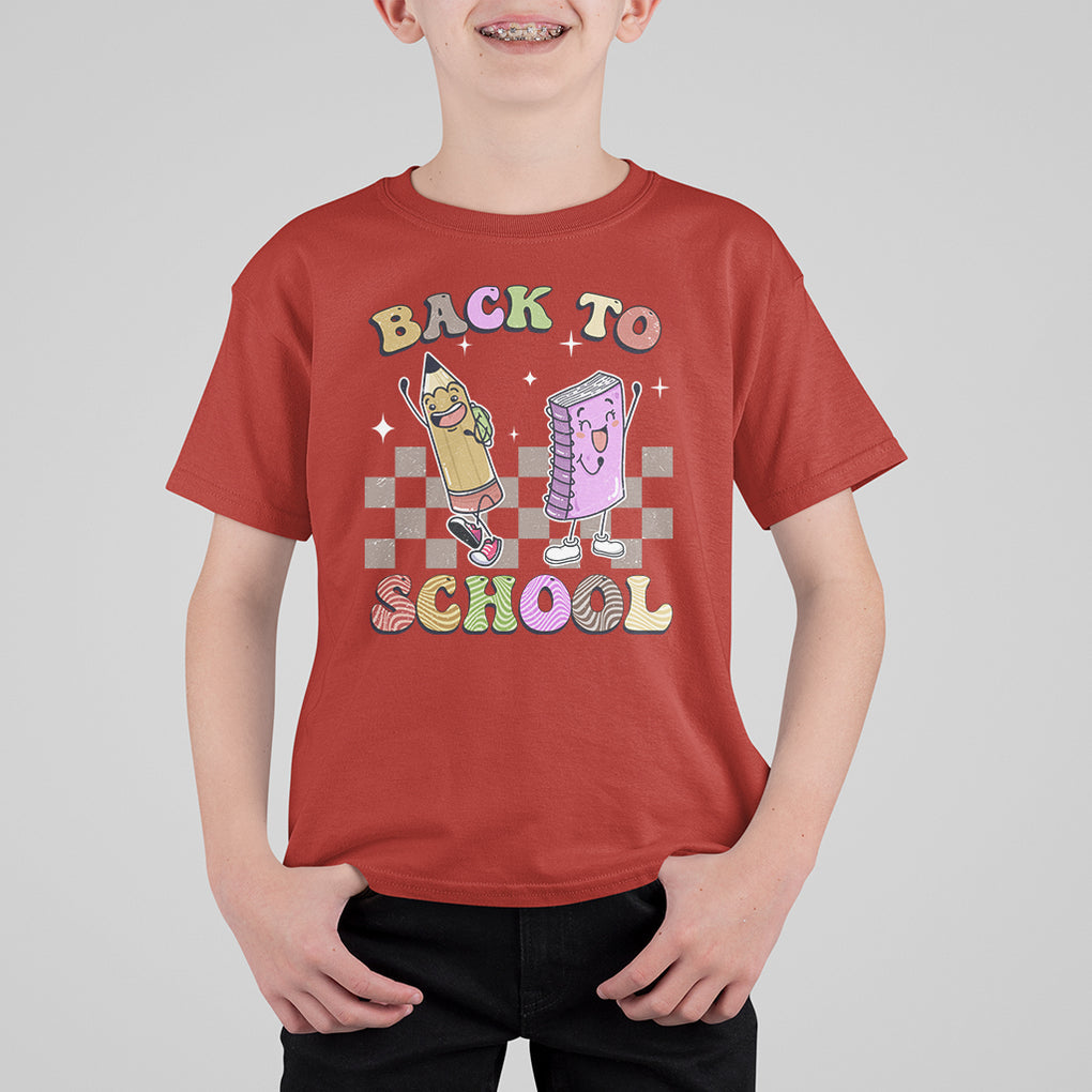 Welcome Back To School T Shirt For Kid Happy First Day Of School Cute Retro Groovy TS02 Printyourwear
