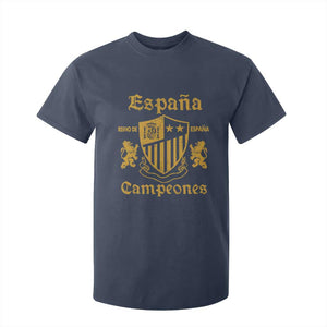 Reino De Espana Campeones Crest Graphic T Shirt For Kid Vintage Spain Champions 2 Stars Spanish Pride Sports Fan