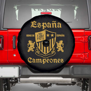 Reino De Espana Campeones Crest Graphic Spare Tire Cover Vintage Spain Champions 2 Stars Spanish Pride Sports Fan