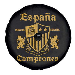 Reino De Espana Campeones Crest Graphic Spare Tire Cover Vintage Spain Champions 2 Stars Spanish Pride Sports Fan