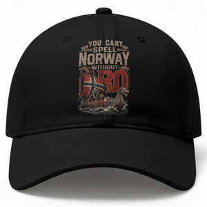 Funny You Cant Spell Norway Without RO Baseball Cap Vintage Longship Viking Row Spirit Heritage