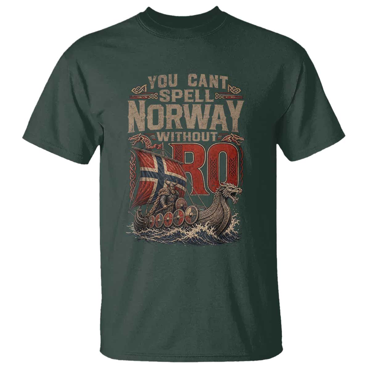 Funny You Cant Spell Norway Without RO T Shirt Vintage Longship Viking Row Spirit Heritage