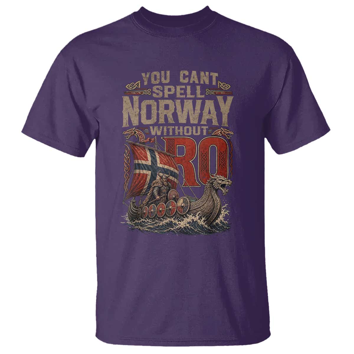 Funny You Cant Spell Norway Without RO T Shirt Vintage Longship Viking Row Spirit Heritage