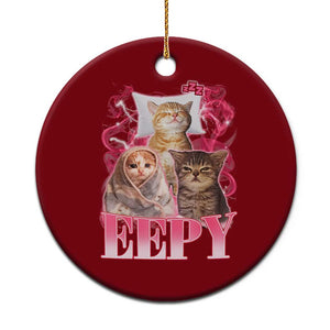 Eepy Sleepy Cats Y2K Bootleg Meme Graphic Ceramic Ornament Funny Internet Culture Humor