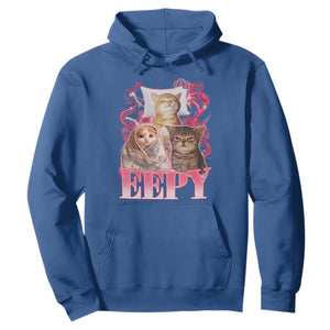 Eepy Sleepy Cats Y2K Bootleg Meme Graphic Hoodie Funny Internet Culture Humor