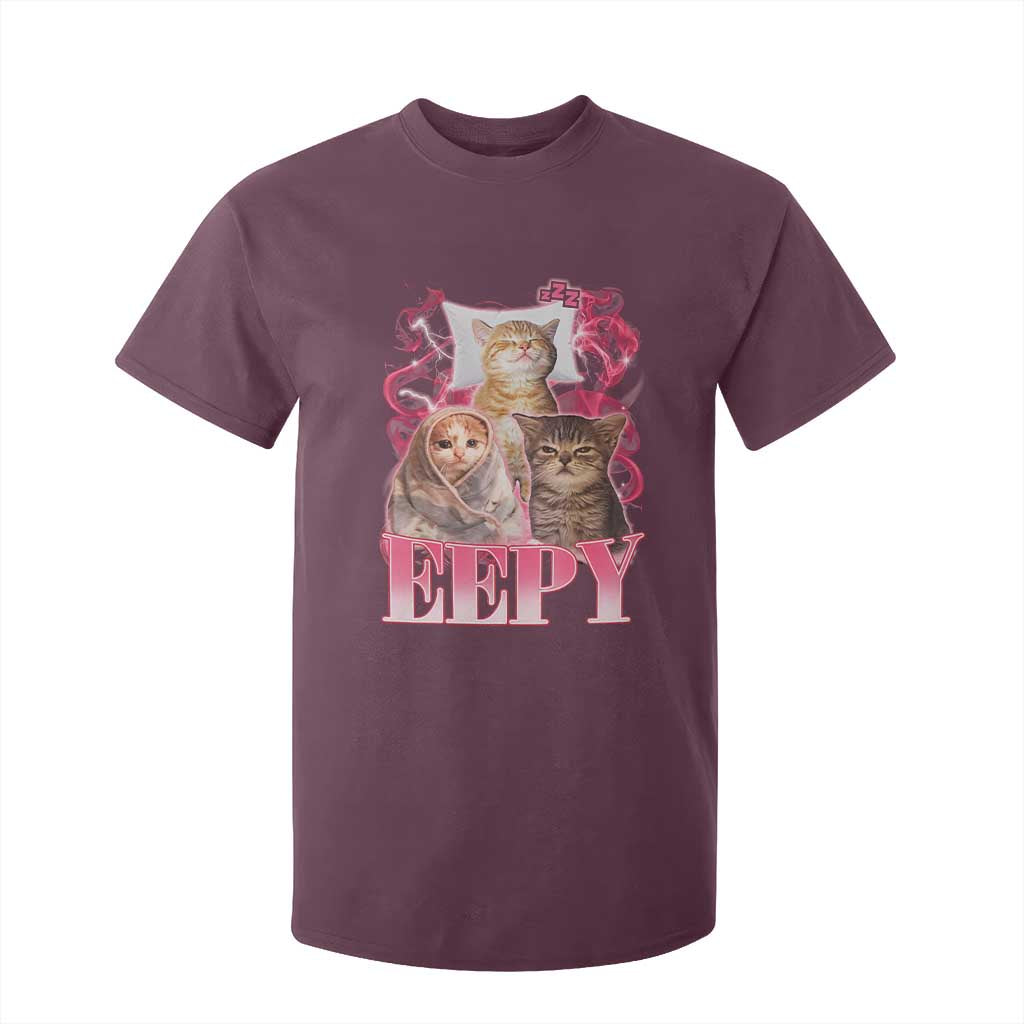 Eepy Sleepy Cats Y2K Bootleg Meme Graphic T Shirt For Kid Funny Internet Culture Humor