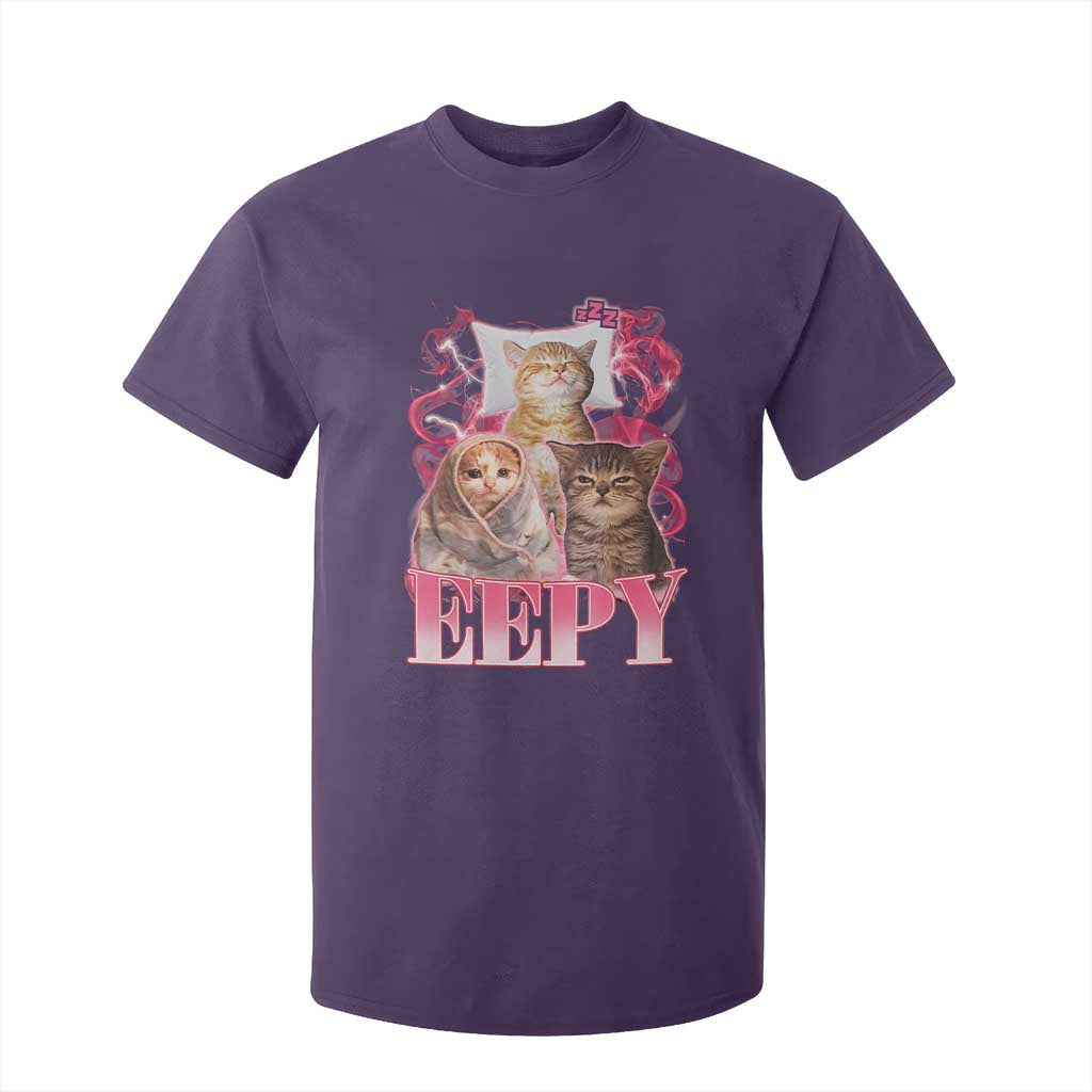 Eepy Sleepy Cats Y2K Bootleg Meme Graphic T Shirt For Kid Funny Internet Culture Humor