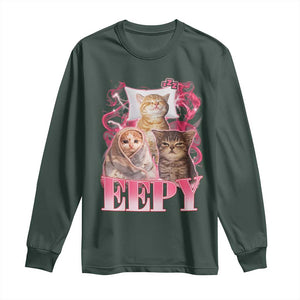 Eepy Sleepy Cats Y2K Bootleg Meme Graphic Long Sleeve Shirt Funny Internet Culture Humor