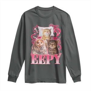Eepy Sleepy Cats Y2K Bootleg Meme Graphic Long Sleeve Shirt Funny Internet Culture Humor