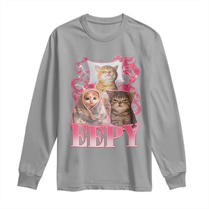 Eepy Sleepy Cats Y2K Bootleg Meme Graphic Long Sleeve Shirt Funny Internet Culture Humor