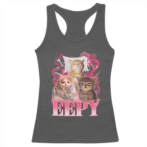 Eepy Sleepy Cats Y2K Bootleg Meme Graphic Racerback Tank Top Funny Internet Culture Humor