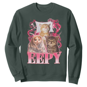 Eepy Sleepy Cats Y2K Bootleg Meme Graphic Sweatshirt Funny Internet Culture Humor
