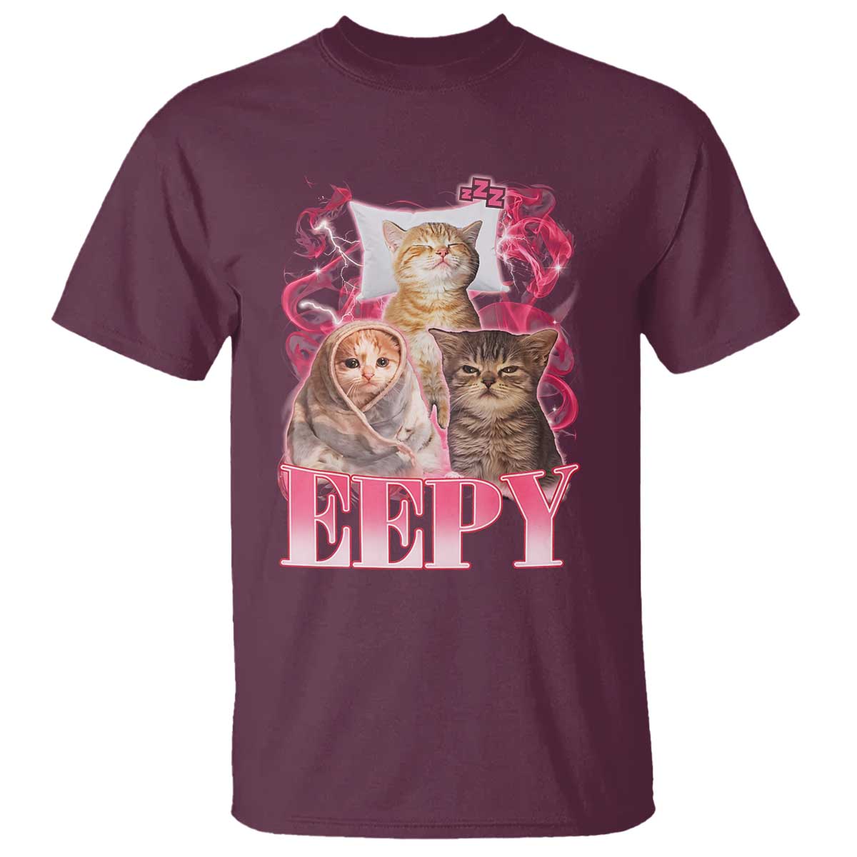 Eepy Sleepy Cats Y2K Bootleg Meme Graphic T Shirt Funny Internet Culture Humor